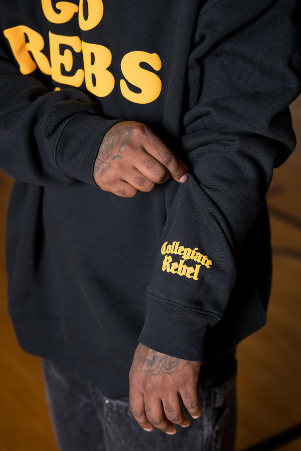 GO REBS '68  CREW- BLACK